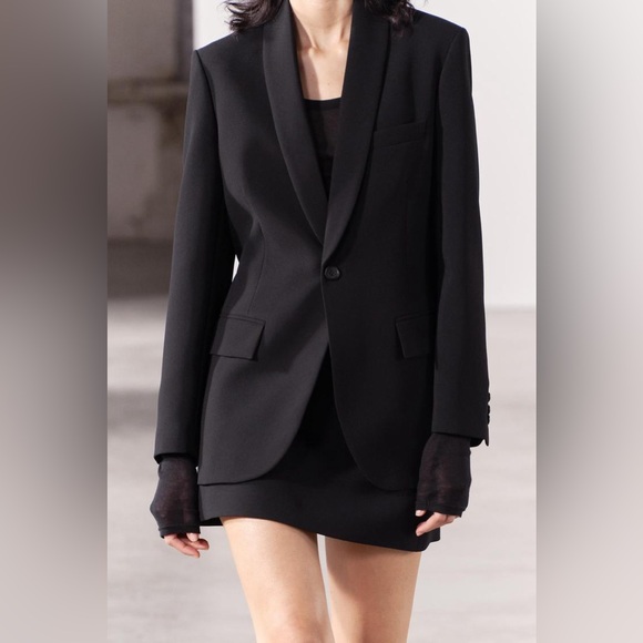 Zara Jackets & Blazers - Zara fitted tuxedo jacket blazer